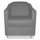Ver imagem 1 de Poltrona Cadeira Decorativa Catar Suede Cinza Luxo Sala de Estar Recepção Quarto - AM Decor
