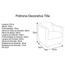 Ver imagem 4 de Poltrona Cadeira Decorativa Catar Suede Cinza Luxo Sala de Estar Recepção Quarto - AM Decor