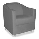 Ver imagem 3 de Poltrona Cadeira Decorativa Catar Suede Cinza Luxo Sala de Estar Recepção Quarto - AM Decor