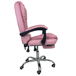 Cadeira de Escritório Presidente Soft Ergonômica Apoio para Pés - Rosa - 1 - 8