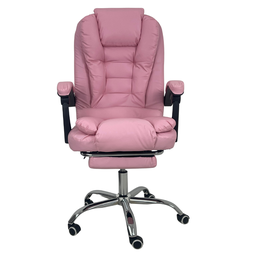 Cadeira de Escritório Presidente Soft Ergonômica Apoio para Pés - Rosa - 1 - 7