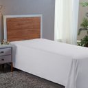 Ver imagem 1 de Forro Cama Solteiro 400 Fios Poliéster sem Elástico Toque Macio:branco