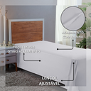 Ver imagem 3 de Forro Cama Solteiro 400 Fios Poliéster sem Elástico Toque Macio:branco