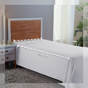 Ver imagem 2 de Forro Cama Solteiro 400 Fios Poliéster sem Elástico Toque Macio:branco