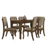 Conjunto Mesa Onix Ii com 6 Cadeiras - Imbuia/Suege Bege - 1
