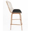Ver imagem 5 de Banqueta Alta Bertoia cobre assento preto tubular altura 70cm - Direto de Fábrica