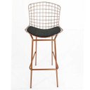 Ver imagem 2 de Banqueta Alta Bertoia cobre assento preto tubular altura 70cm - Direto de Fábrica