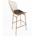 Ver imagem 5 de Kit 3 Banquetas BERTÓIA cobre assento preto tubular altura 70cm - Direto de Fábrica