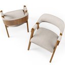 Ver imagem 5 de Kit 02 Cadeiras para Sala de Jantar e Estar Living Estofada Suran L02 Linho Cru - Lyam Lyam Decor