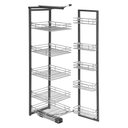 Ver imagem 1 de Coluna Deslizante Cromado com 10 Cestos com Corrediça Telescópica Galvanizada 355x1480a1750x505 Mm 2