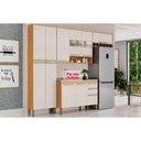 Ver imagem 1 de Kit Cozinha Modulada 4 Peças Nápoli Prime 2 Aéreos + 1 Balcão + 1 Paneleiro C4p66 Amendoa Off