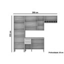 Ver imagem 3 de Kit Cozinha Modulada 4 Peças Nápoli Prime 2 Aéreos + 1 Balcão + 1 Paneleiro C4p66 Amendoa Off