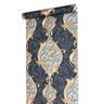 PAPEL DE PAREDE VINÍLICO IMPORTADO TEXTURA ESTILO ARABESCO - PRETO | DOURADO - 1