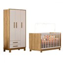 Ver imagem 2 de Quarto Infantil Completo Lion 3 Portas 2 Gavetas Branco/freijo - Pnr Móveis