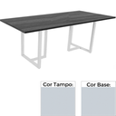 Ver imagem 1 de Mesa de Reunião Retangular 260 x 120 cm Pé Tubular PE25 em MDP Cor Cinza Base Cinza
