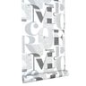 PAPEL DE PAREDE VINÍLICO IMPORTADO TEXTURA ESTILO MODERNO LETRAS - BRANCO PEROLADO | CINZA | PRETO - 1