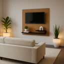 Ver imagem 7 de Painel Decorativo Ripado com Preto com Prateleira P/ Tv até 32" Estilo Moderno Design Minimalista