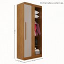 Ver imagem 5 de Guarda-Roupa Casal Modulado Canto com Espelho 13 Portas 4 Gavetas Multimóveis Crsal-Grp Cinamomo