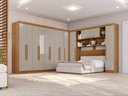 Ver imagem 1 de Guarda-Roupa Casal Modulado Canto com Espelho 13 Portas 4 Gavetas Multimóveis Crsal-Grp Cinamomo