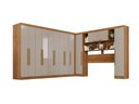Ver imagem 2 de Guarda-Roupa Casal Modulado Canto com Espelho 13 Portas 4 Gavetas Multimóveis Cinamomo
