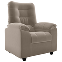 Ver imagem 4 de Poltrona Reclinável Lyon Veludo Cappuccino 88cm com Sistema Zero Wall para Sala e Quarto