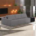 Ver imagem 7 de Sofá Ilha Modular para Sala 342cm com Puff Dublin K01 Bouclê Cinza e Sintético Preto - Lyam Decor