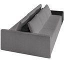 Ver imagem 5 de Sofá Ilha Modular para Sala 342cm com Puff Dublin K01 Bouclê Cinza e Sintético Preto - Lyam Decor