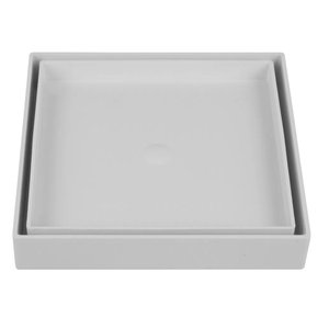 Ralo Oculto Astra Universal Quadrado 15x15cm Branco Oculto 15x15cm