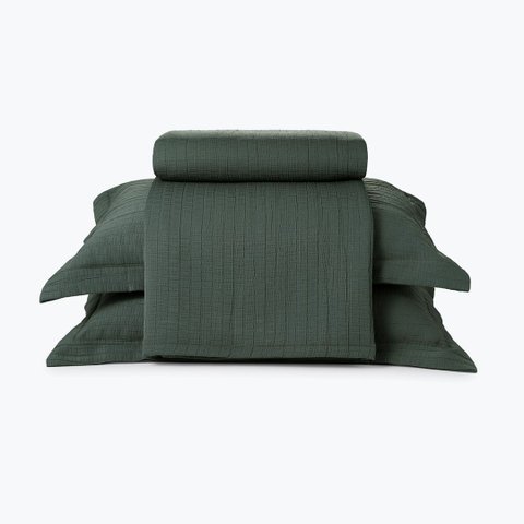 Kit Colcha Döhler Londres 3 Peças Kit Colcha Casal Dölher Londres Verde Escuro 3 Peças