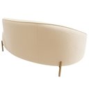 Ver imagem 7 de Sofá Curvo 2 Lugares 150cm Braço Dir. Thommy Pés Ouro Bouclé Off White - Nexta Casa