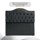 Ver imagem 3 de Cabeceira de Solteiro 88 Provençal Capitonê Detalier Suede Grafite 120 Rbl