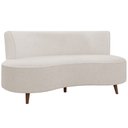 Ver imagem 1 de Sofá Chaise Living 2 Lugares 160cm para Sala Istambul K01 Bouclê Creme - Lyam Decor