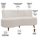 Ver imagem 5 de Sofá Chaise Living 2 Lugares 160cm para Sala Istambul K01 Bouclê Creme - Lyam Decor