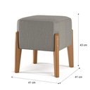 Ver imagem 3 de Puff Banqueta Ana Luxo Barato Sala Escritório/quarto - Cinza