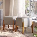 Ver imagem 4 de Puff Banqueta Ana Luxo Barato Sala Escritório/quarto - Cinza