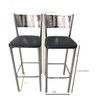 Banqueta Cromada com Encosto em Chapa e Assento Preto (Kit 2 Unid) - 2