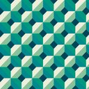 Ver imagem 2 de Papel de Parede 3d - Geométrico 3d Verde e Branco 1 Arte Destaque 3,50 Metros