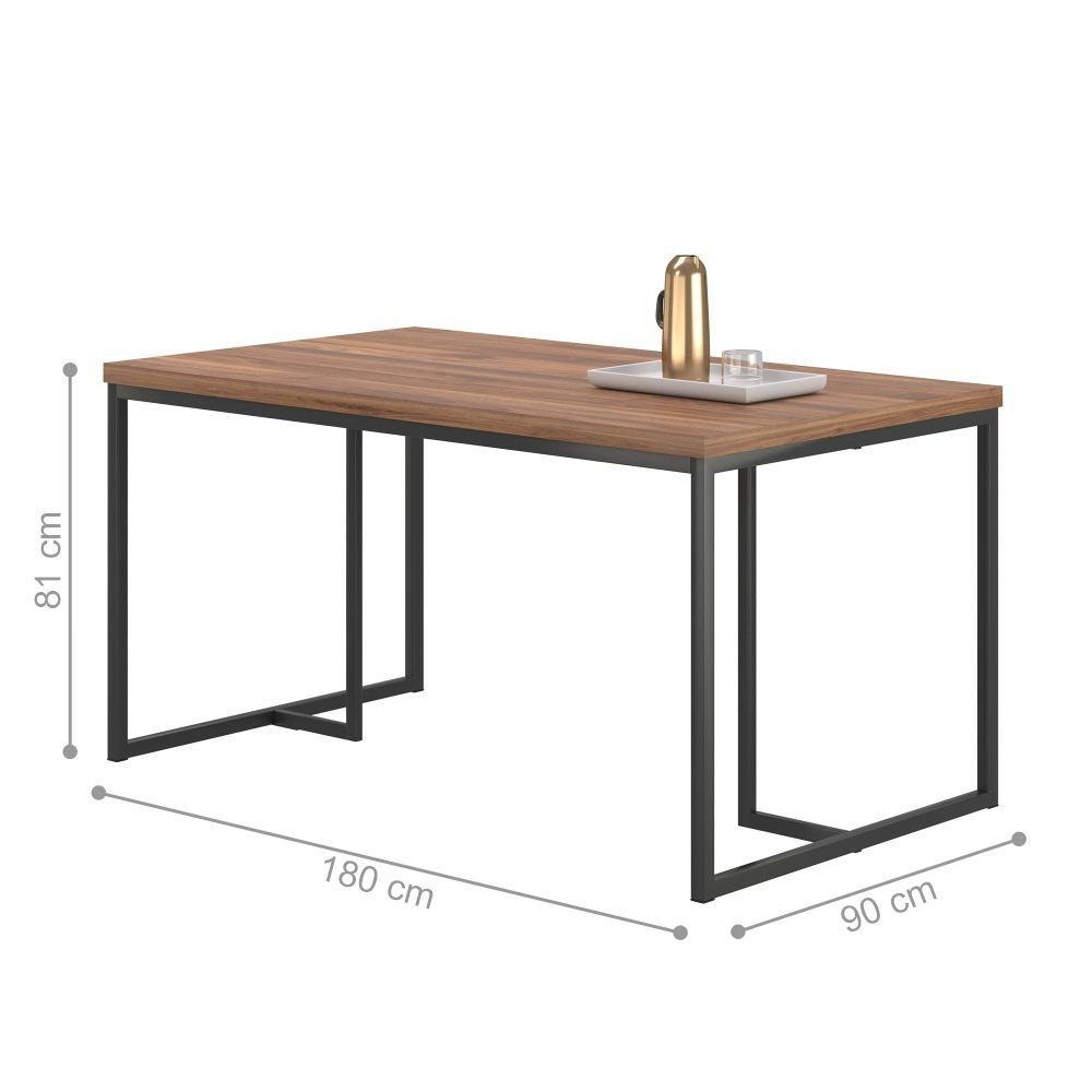 Mesa de Jantar Industrial 1.80 Inglaterra Noce - 3