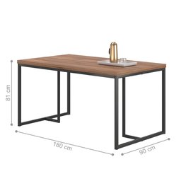Mesa de Jantar Industrial 1.80 Inglaterra Noce - 3 Mesa de Jantar Industrial 1.80 Inglaterra Noce - 3