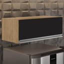 Ver imagem 6 de Armário Aéreo Geladeira 70cm Texas Castanho/Preto - Lumil Móveis