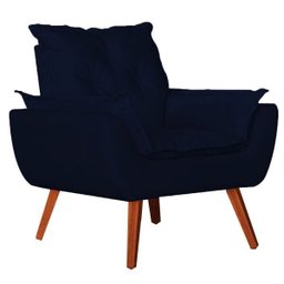 Poltrona Opala Decorativa Veludo Azul Marinho - D'rost - 3