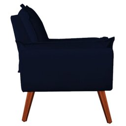 Poltrona Opala Decorativa Veludo Azul Marinho - D'rost - 2