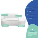 Ver imagem 6 de Kit Divã Recamier Orgânico Marrocos 200cm Lado Direito e 2 Poltronas Amore Bouclé Branco