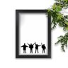 Quadro Decorativo Colou tá Colado Sem Furar a Parede - The Beatles Pose Fundo Branco Tam. A3 - 1
