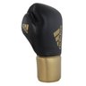 Luva de Boxe Muay Thai Adidas Hybrid 400 Pro Lace Preto/Dourado - 18 Oz - 2