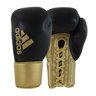 Luva de Boxe Muay Thai Adidas Hybrid 400 Pro Lace Preto/Dourado - 16 Oz - 1