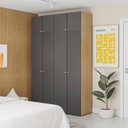 Ver imagem 1 de Guarda-Roupa 4 Módulos 8 Portas 6 Prateleiras Frame CabeCasa MadeiraOriginals
