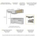 Ver imagem 4 de Armário de Cozinha Completa de Canto com Rodapé Veneza Multimóveis V2094 Branco/Preto
