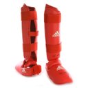 Ver imagem 1 de Caneleira Karatê Adidas com Protetor de Pé Wkf Vermelho - M