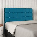 Ver imagem 1 de Cabeceira Lina para Quarto de Casal 140cm Azul - Bela Móveis